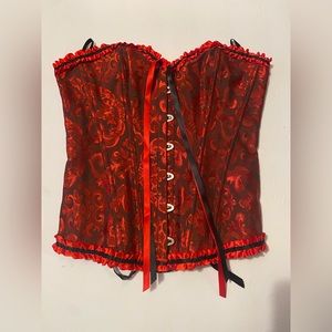 Red and black women’s corset